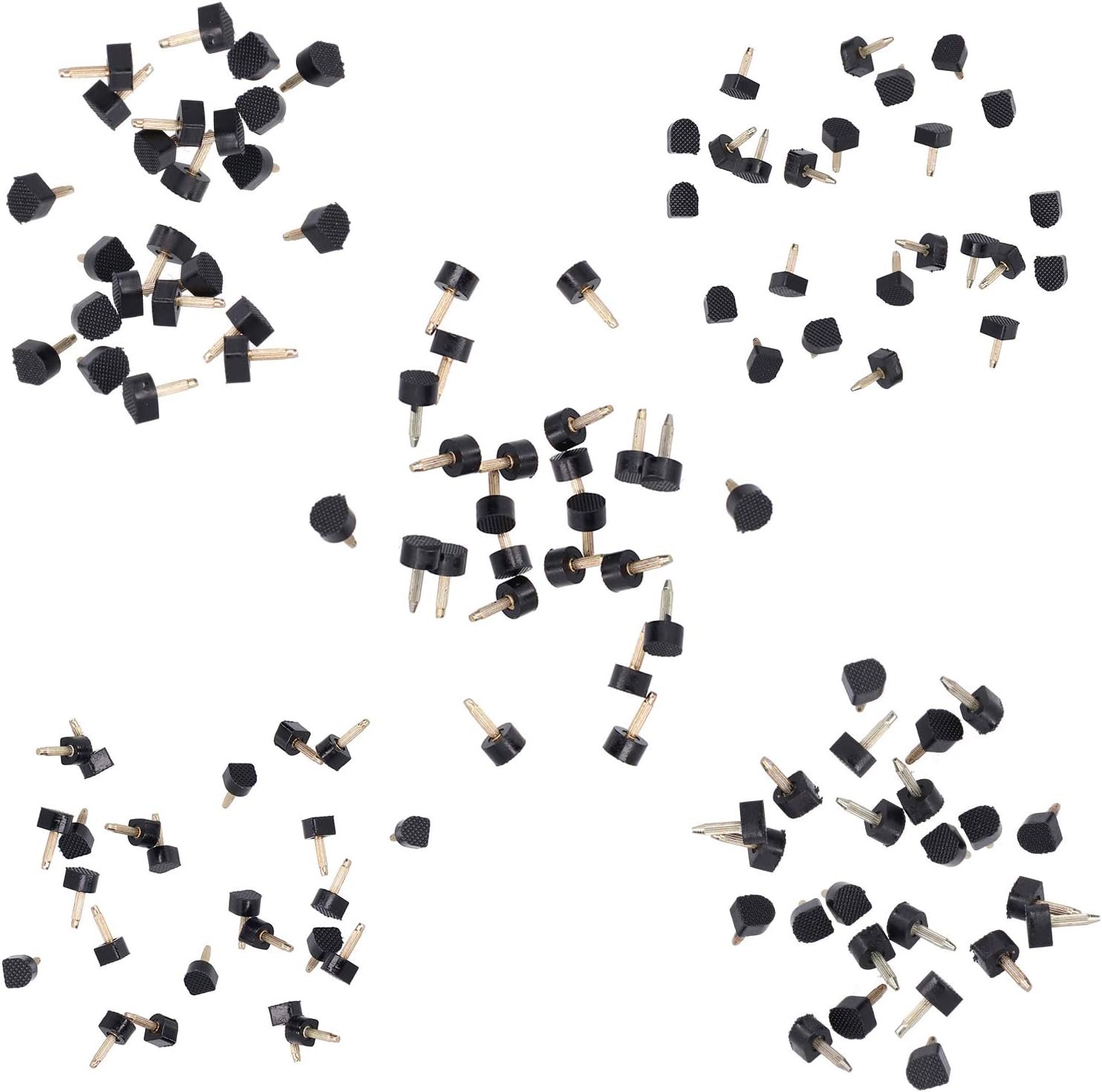120Pcs High Heel Tip Caps, Heel Repair Replacement Kits, TPU Polyurethane Iron Shoes Repairing Accessories with 5 Types of Heel Tips, Non Slip Surface Design for Women's High Heels