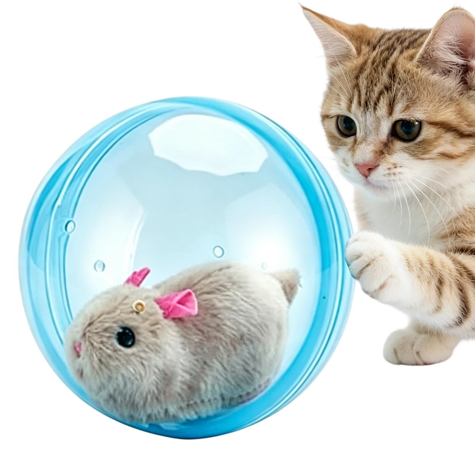 Interactivo de bola para gato con hámster eléctrico automático giratorio 360