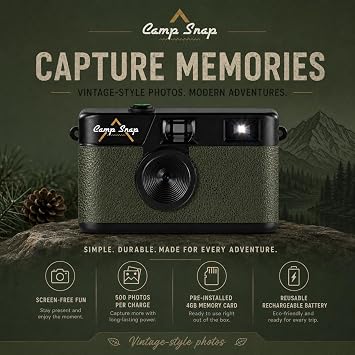 Screen-Free Digital Camera by Camp Snap