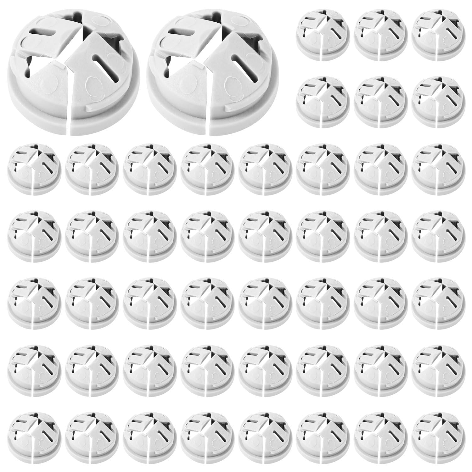 100pcs Pushin Cable Connectors, 3/8 Inch Trade Size NonMetallic Push