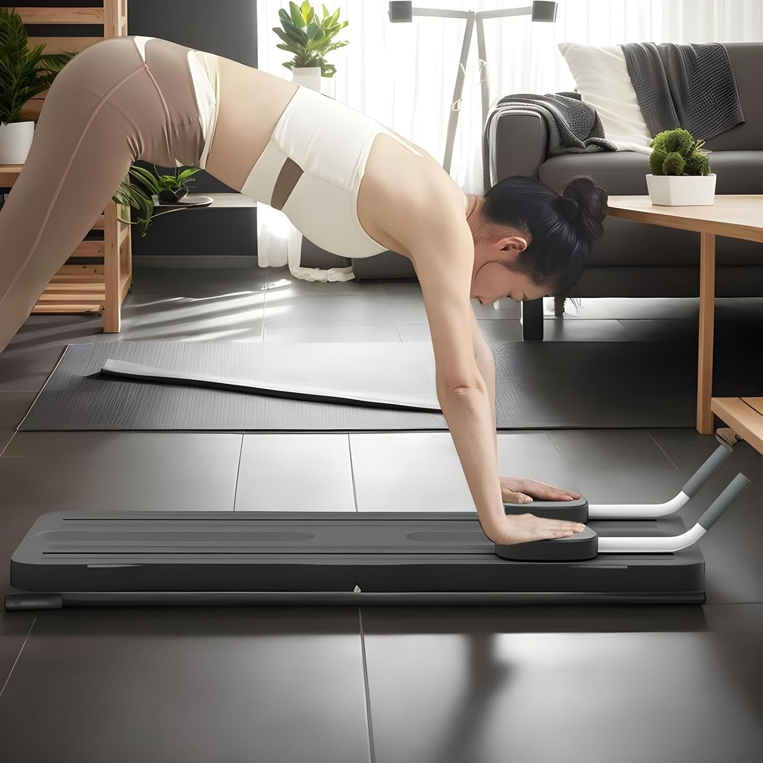 LUAMY ピラティス改革者セット、ピラティス委員会 - ABSコアトレーナーボード - ホームジムトレーニングのコア強化機器化出生