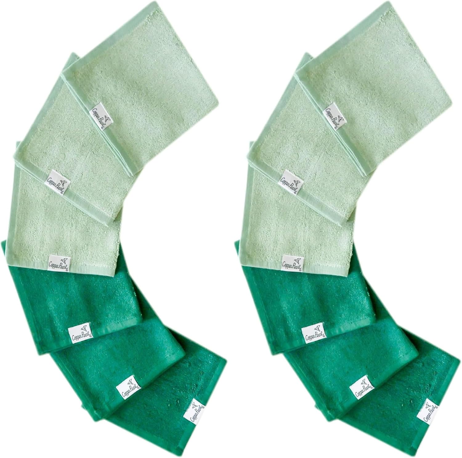 Copper Pearl 6 Ultra Soft Baby Bath Washcloths Premium Large Soft Wade 11" x 11" Towels (Pack of 2)