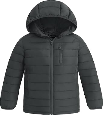Wantdo Boys Lightweight Winter Jacket Packable Puffer Coat Hooded Windproof | Windproof, Warm, Machine Washable