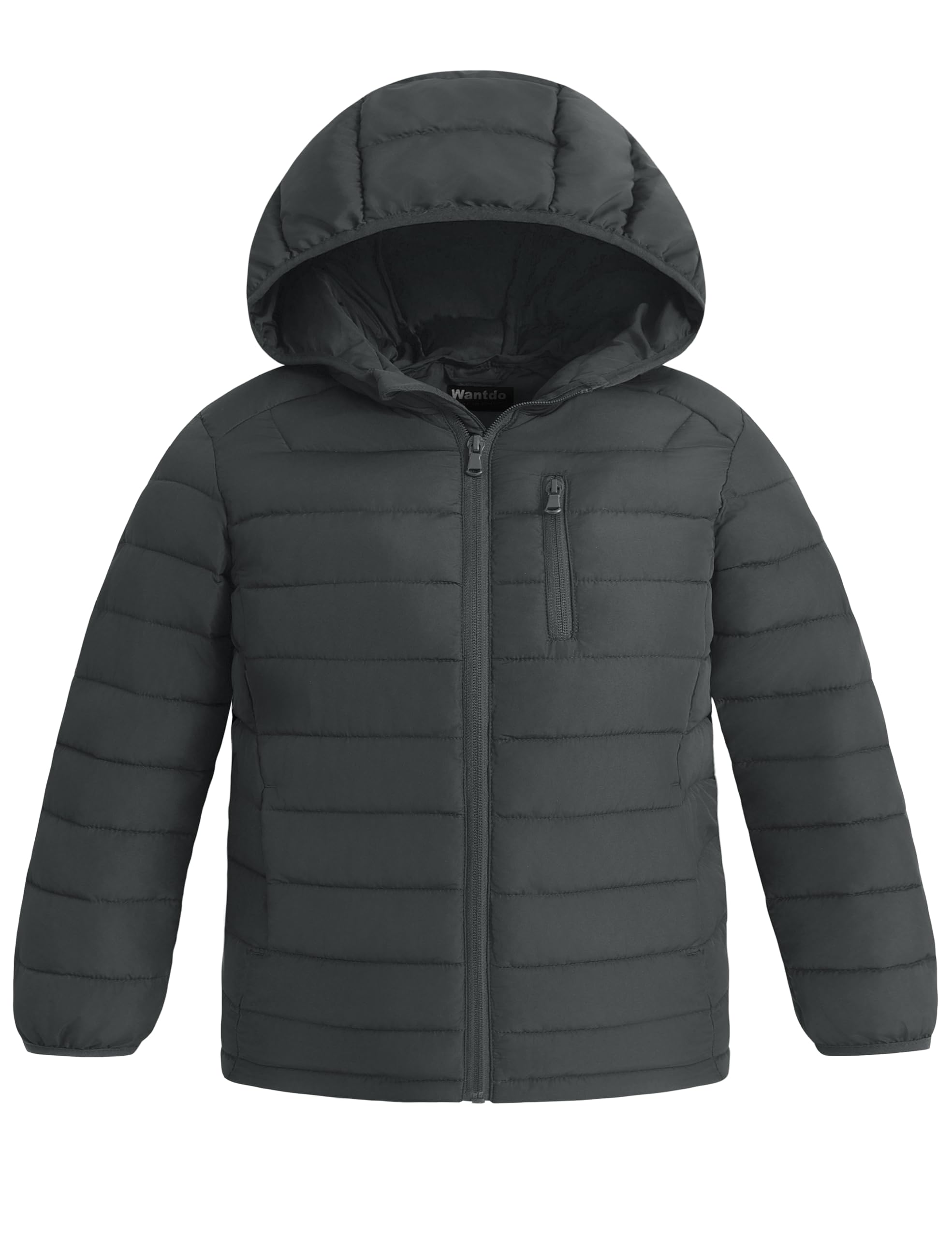 wantdo Boy's Light Puffer Jacket Packable Winter Jacket Windproof Hooded