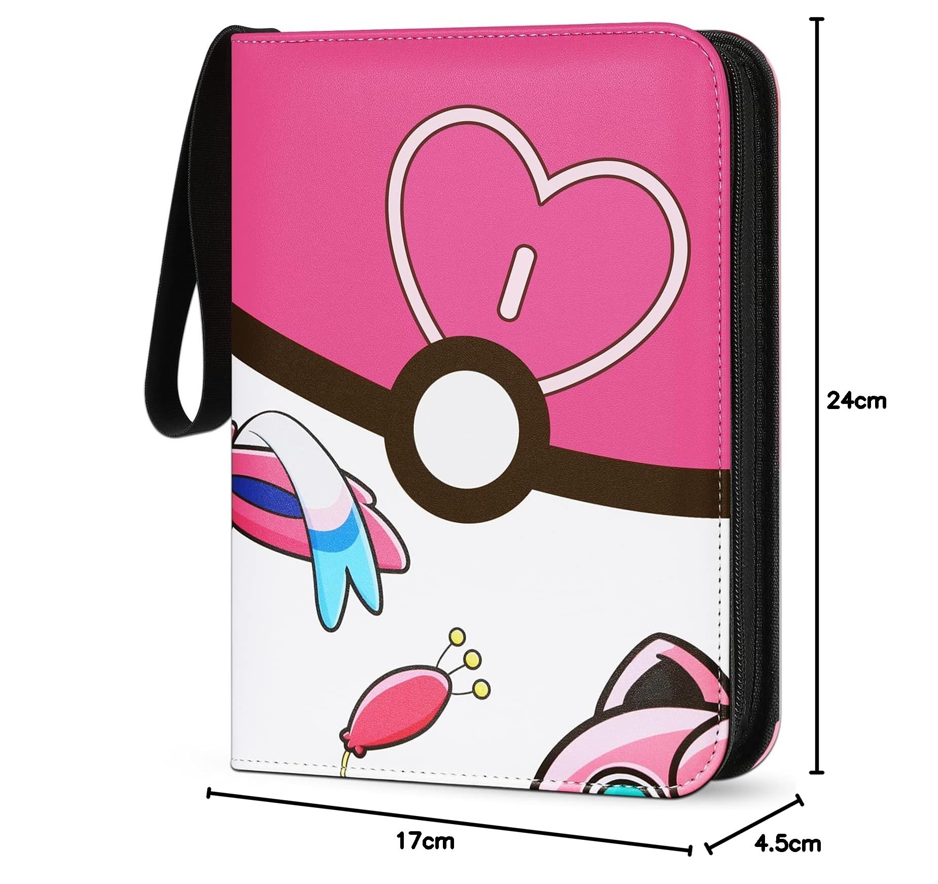 pink pokemon card binder Winsing 4 Pocket Trading Binder, 400 Card Capacity, Loading Pockets for Extra Protection Side loading design helps prevent cards from sliding out while flipping pages Just Pink Vault X