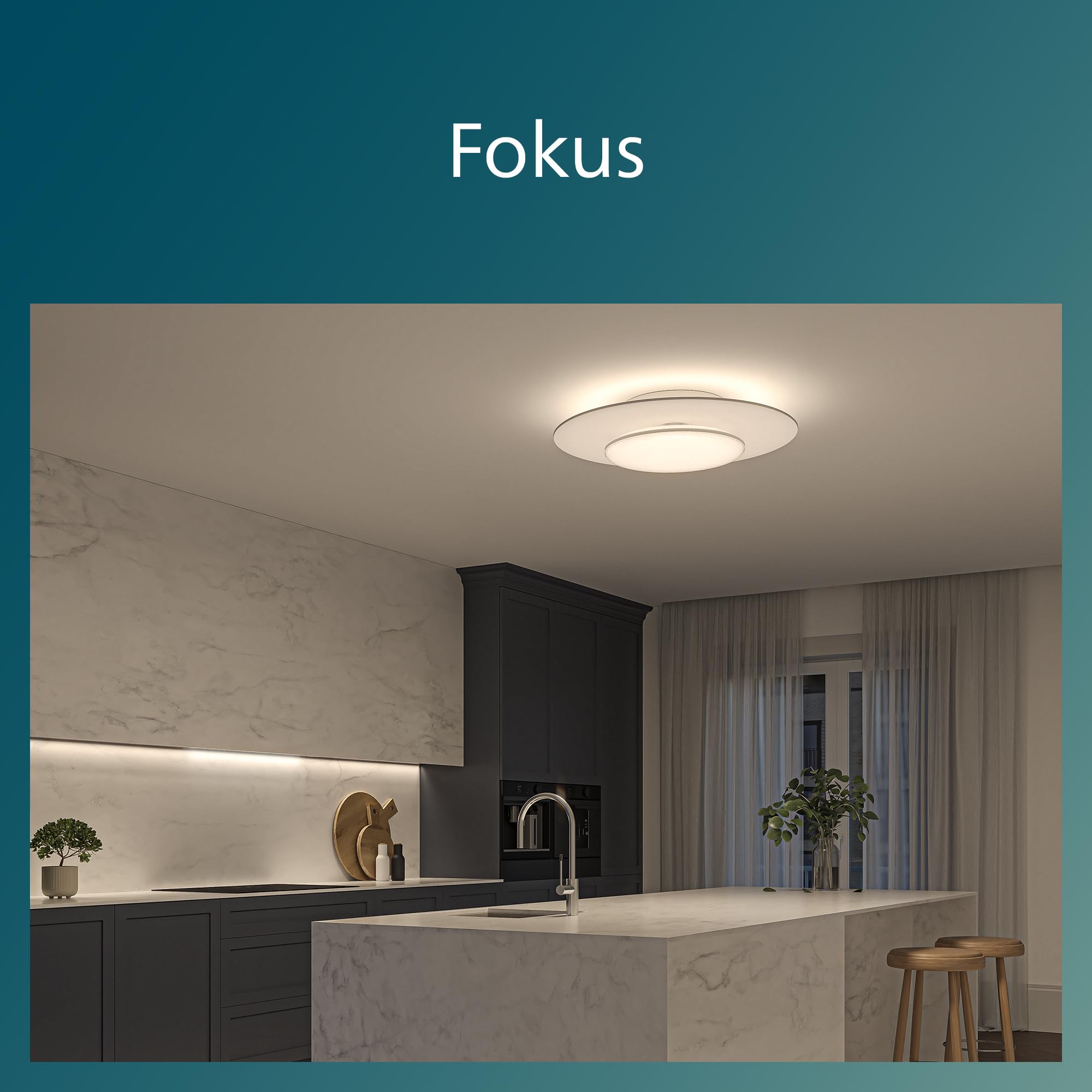 Philips LED SceneSwitch Garnet Deckenleuchte (40 W), LED Leuchte mit drei Dimmstufen und warmweißem Licht, LED Beleuchtung mit EyeComfort, schwarz