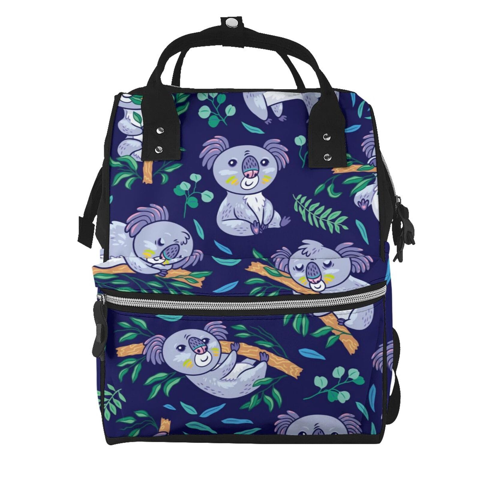 Sac à dos à langer avec compartiment PC portable, motif Koalas Eucalyptus imperméable - 7
