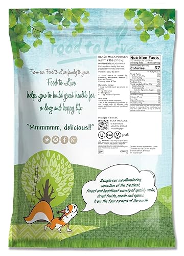 Miniatura 2 de Polvo de maca negra, 7 libras, raíz seca cruda finamente molida, Kosher, vegano, polvo no gelatinizado, a granel. Suplemento energizante