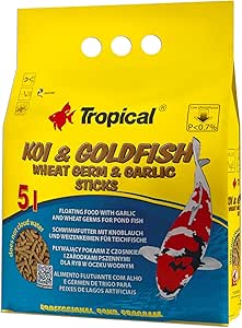 Koi&Goldfish Basic Sticks 11L / 900g - è Un mangime Completo e Galleggiante per Koi, Pesci Rossi e Tutte Le Altre Carpe Ornamentali allevate in laghetti da Giardino