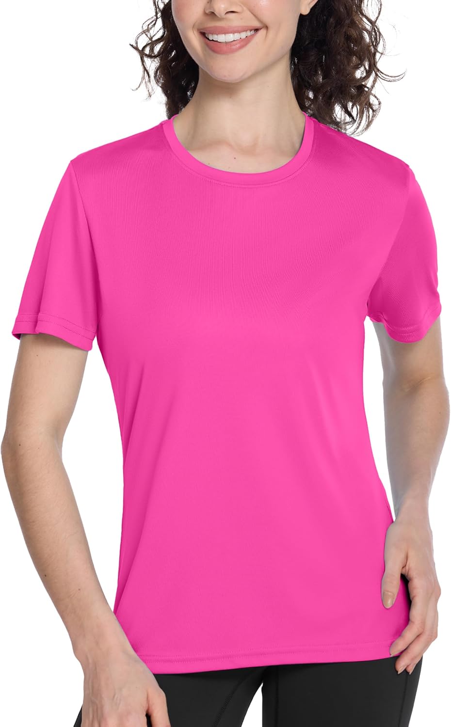 Roadbox Women's Workout Tops Short Sleeve, UPF 50+ Sun Protection Shirts, Quick Dry Athletic Gym Running Hiking Tee Shirt