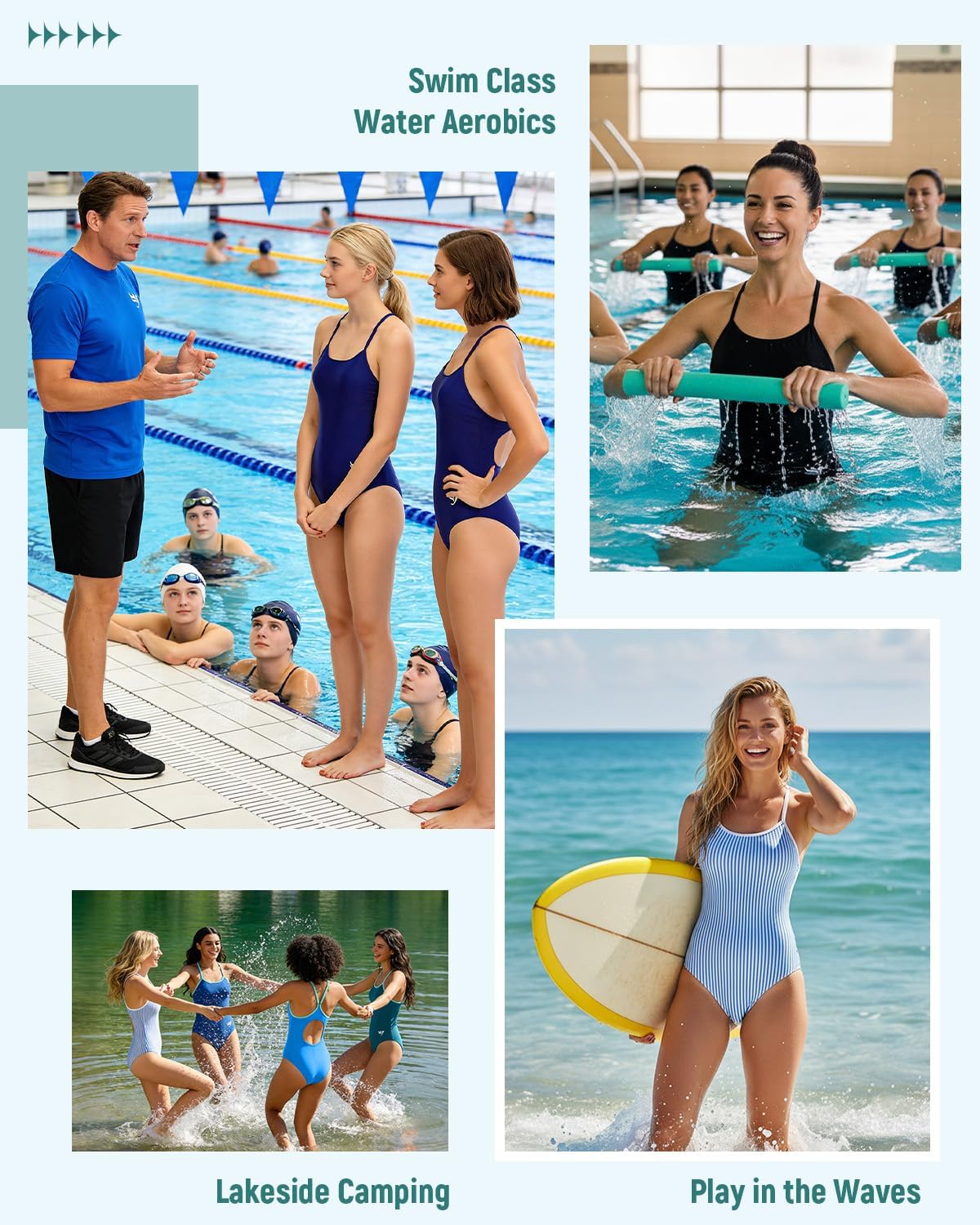 Century Star Women Athletic One Piece Swimsuits—2026 Training Bathing Suits for Teens Juniors