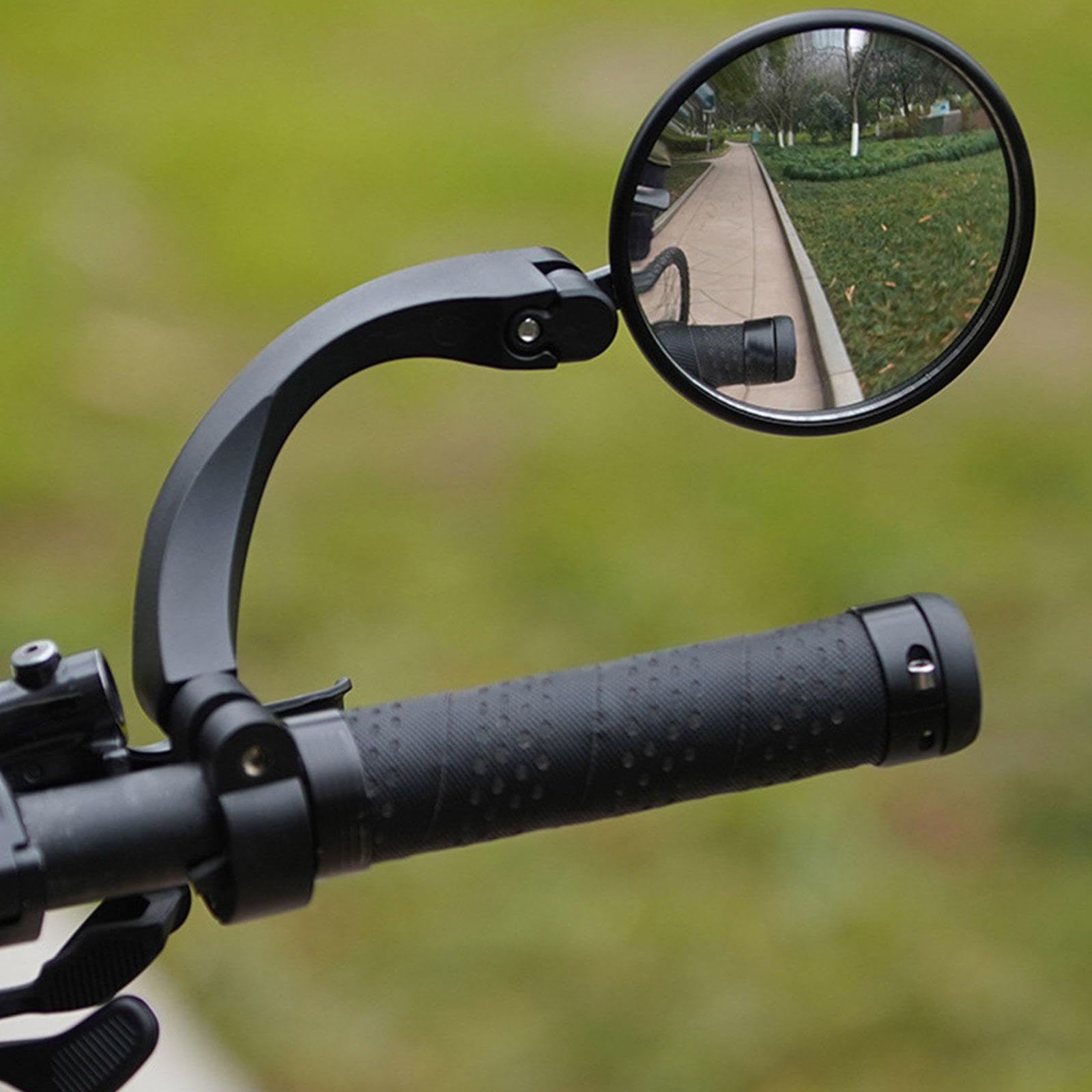 2er-Pack Lenker-Fahrradspiegel um 360 Grad Verstellbarer, Drehbarer Fahrradspiegel Weitwinkel-Fahrradspiegel Fahrrad-Rückspiegel, Konvexer Spiegel für Mountainbike, Rennrad, Schwarz