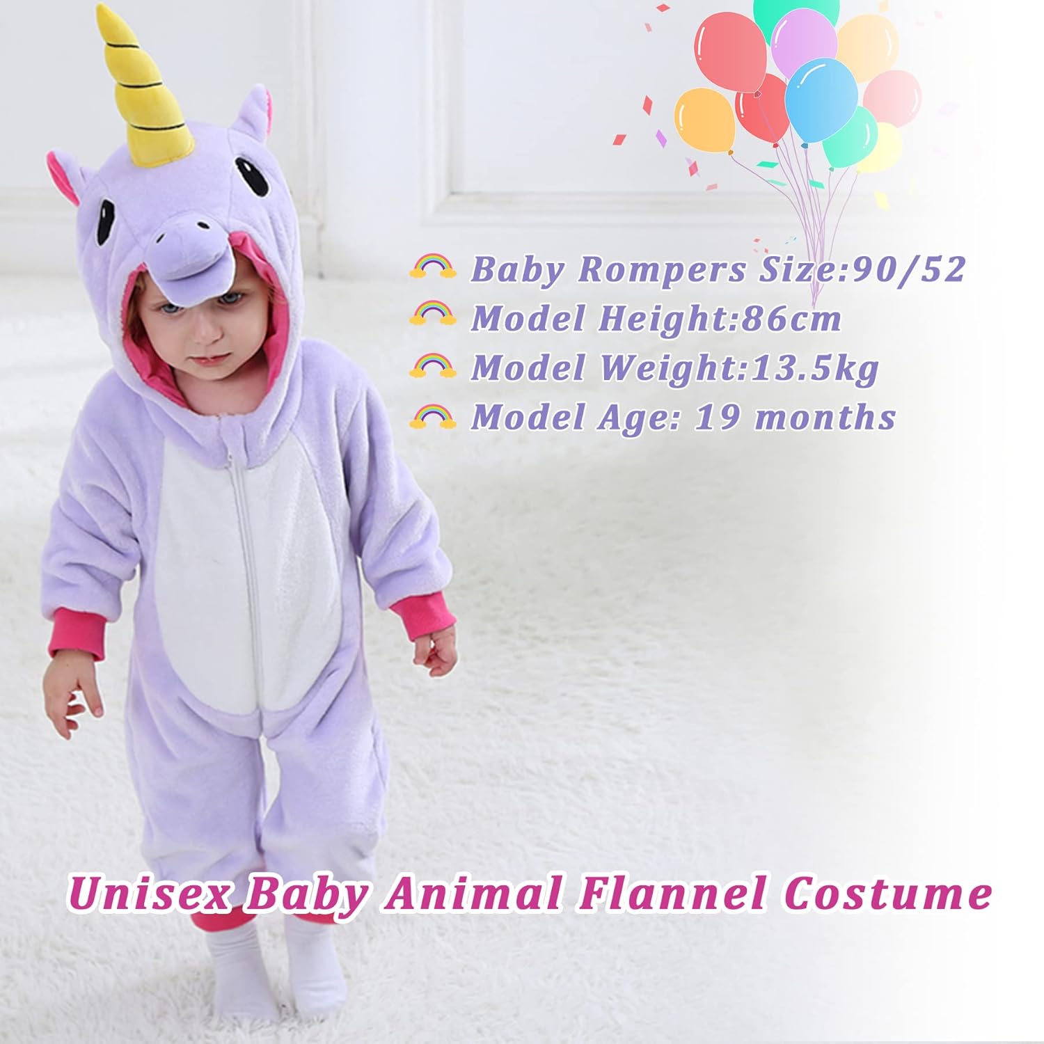 TONWHAR Kids' And Toddlers' Infant Tiger Dinosaur Animal Fancy Dress Costume Outfit Hooded Romper Jumpsuit - Image 6