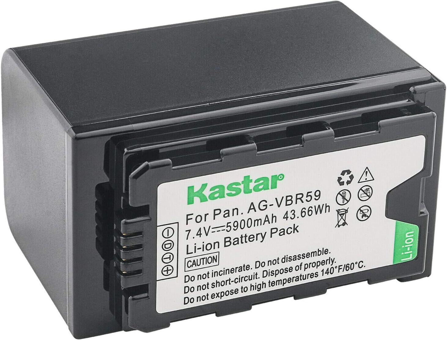Kastar 4-Pack AG-VBR59 Battery Replacement for Panasonic AG-VBR59 AG-VBR59G, AG-VBR89 AG-VBR89G, AG-VBR118 AG-VBR118G Battery, Panasonic HC-X2 4K Camcorder, Panasonic HC-X20 4K Mobile Camcorder