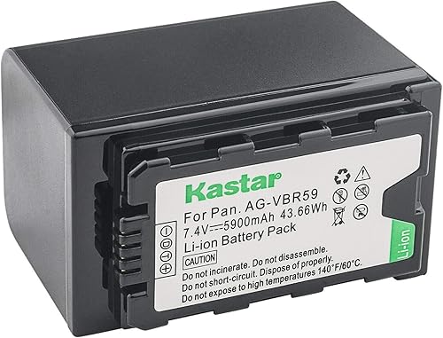 Miniatura 2 de Kastar Paquete de 2 baterías de repuesto AG-VBR59 para Panasonic AG-VBR59 AG-VBR59G, AG-VBR89 AG-VBR89G, AG-VBR118 AG-VBR118G, videocámara Panasonic