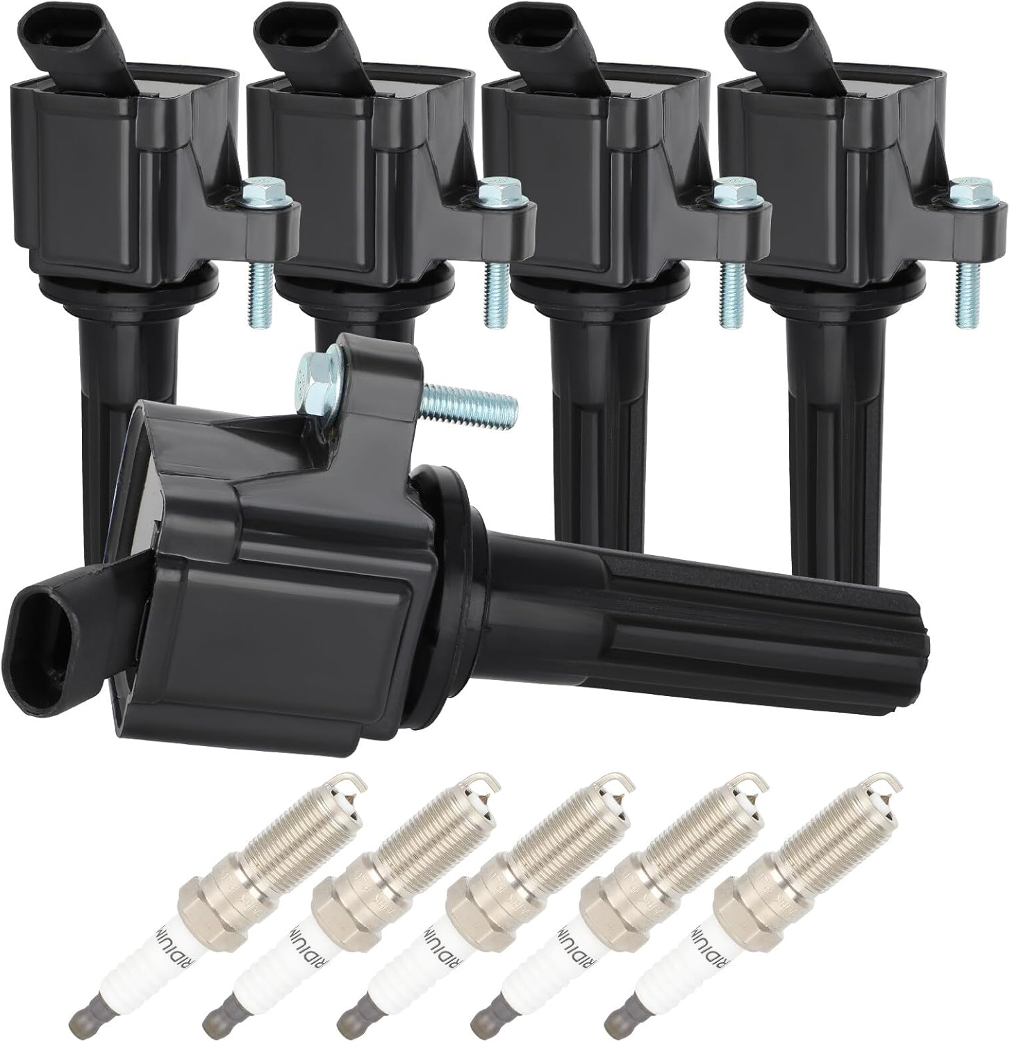 ECCPP UF497 5 ignition coils with 5 iridium Spark Plugs,5019 coils packs,for Chevrolet,for Hummer Colorado Canyon H3 H3T L5 3.7L 2007 2008 2009 2010 2011 2012 C1558,UF-497,5C1615,UF497,5019