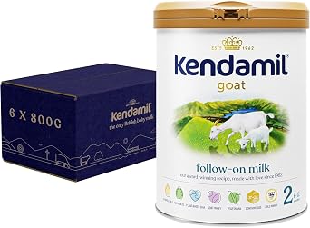 6x800g Kendamil Goat Toddler Milk, Stage 3   British Made, Goat Whole Milk Formula   With HMOs, With A2, No Palm Oil, No Fish Oil, No SOYA, No GMOs