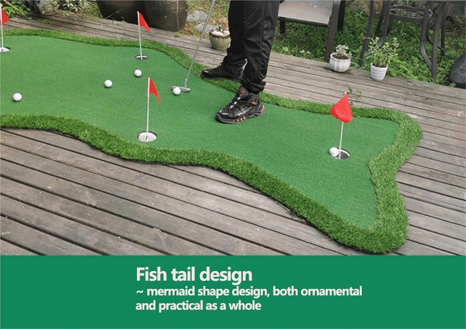 Compatible Washable Anti-Slip Golf Putting Mat for Indoor & Outdoor Use