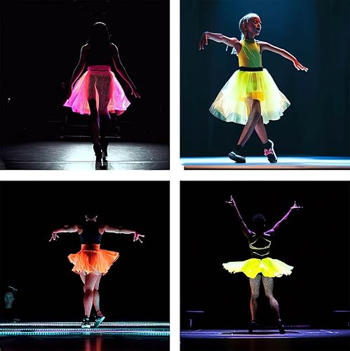 Miniatura 3 de Tela de malla eléctrica, 2 yardas, 60 pulgadas de ancho, elástico en 4 direcciones, 10% elastano, ligera, transparente (amarillo neón)