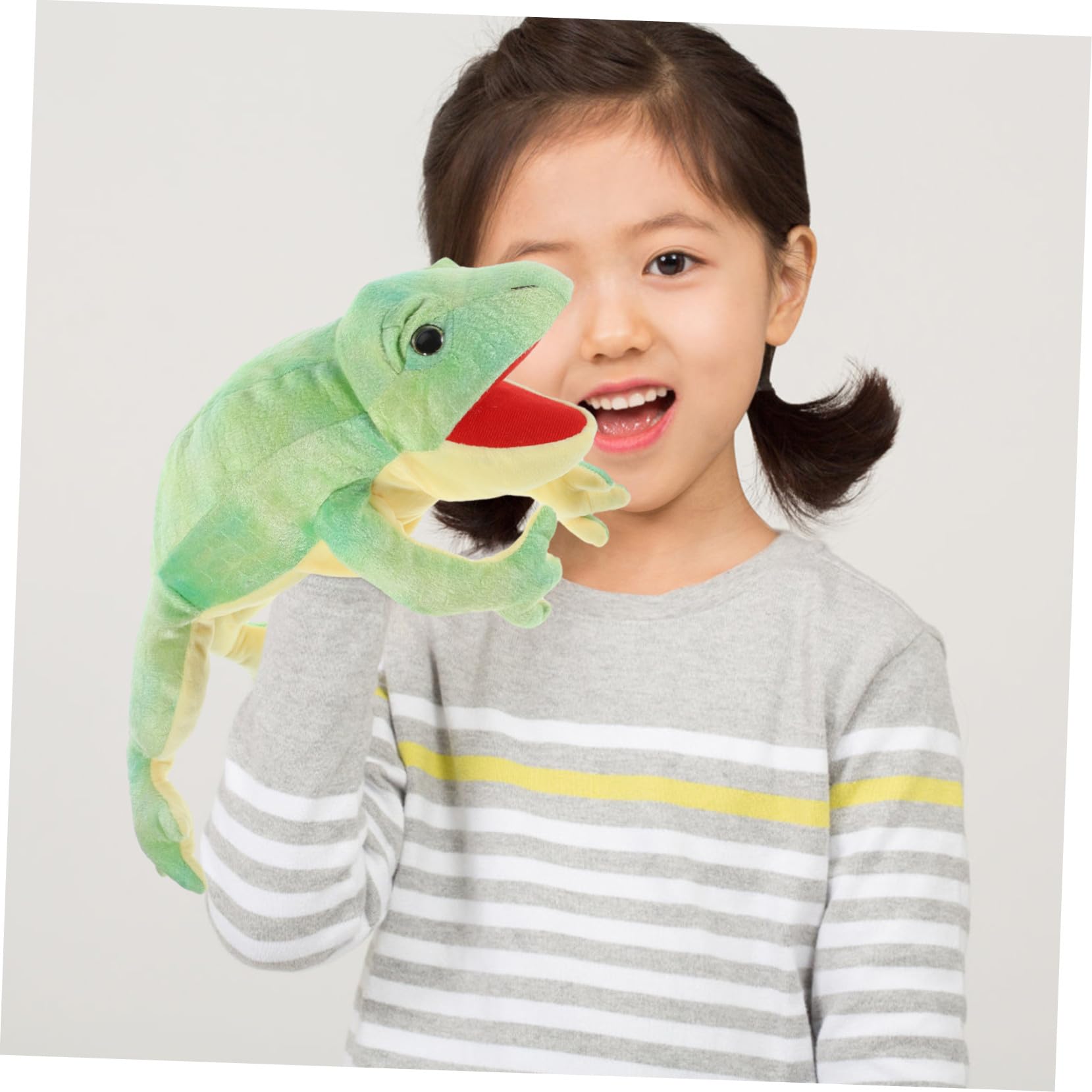 Marionetas de Mano de Peluche de Animales Juguete Interactivo para Contar Cuentos Marioneta de Mano de Rana de Peluche para Decorativas para Juguetes de Animales