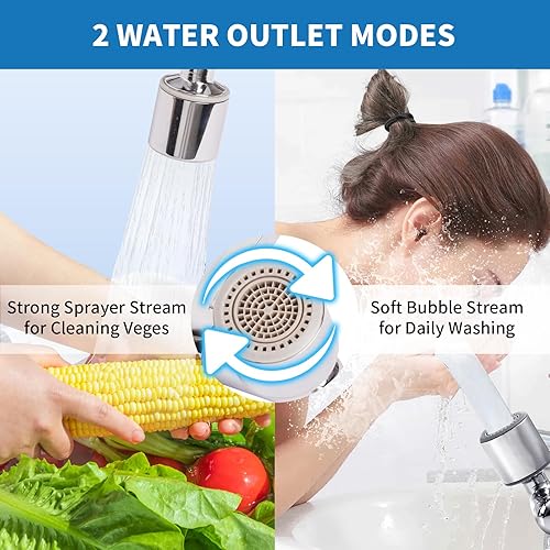 Miniatura 9 de Aireador de grifo filtrado giratorio de 1080, extensor de grifo de fregadero de baño, extensor de grifo de filtro para fregadero de baño, filtro