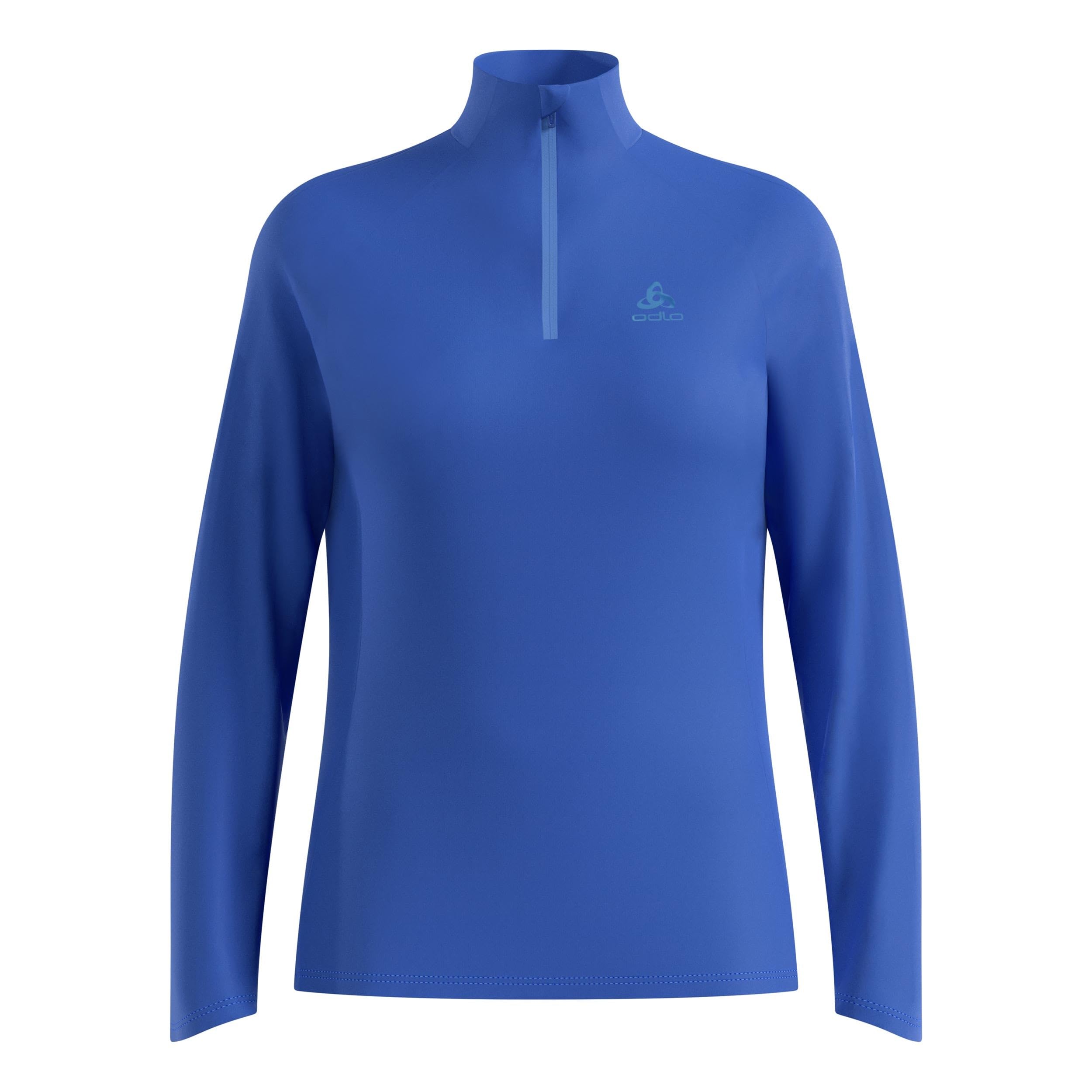 Odlo Essential Mid Layer 1/2 Zip Laufshirt Damen | Bequemer und leichter Half-Zip Mid Layer für Laufen und Wandern