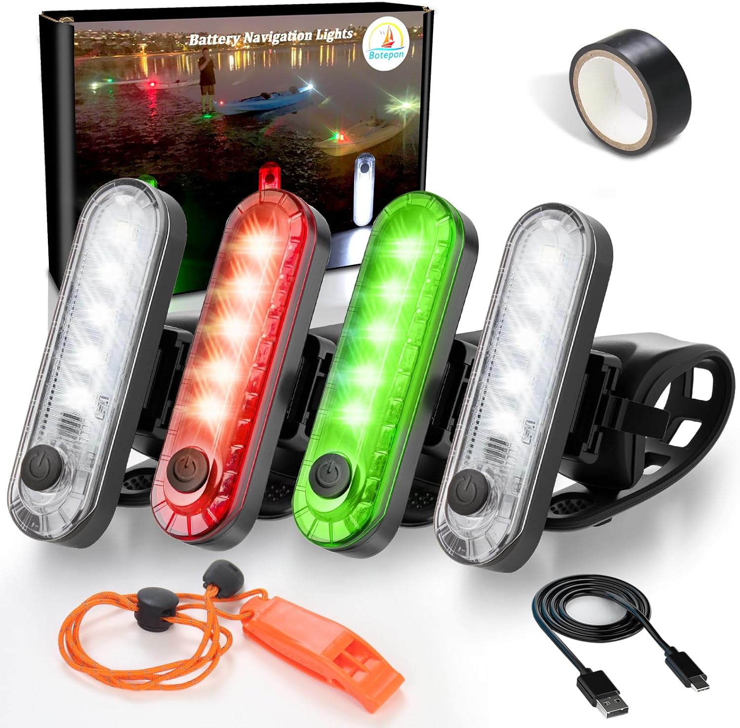 Botepon Kayak Navigation Lights Stern Lights Battery Operated, Waterproof Kayak Lights For Night Kayaking, Paddle Board Lights, Marine Safety Lights For Pontoon Boat, Bass Boat, Dinghy Botepon Kayak Navigation Lights Stern Lights Battery Operated, Waterproof Kayak Lights For Night Kayaking, Paddle Board Lights, Marine Safety Lights For Pontoon Boat, Bass Boat, Dinghy