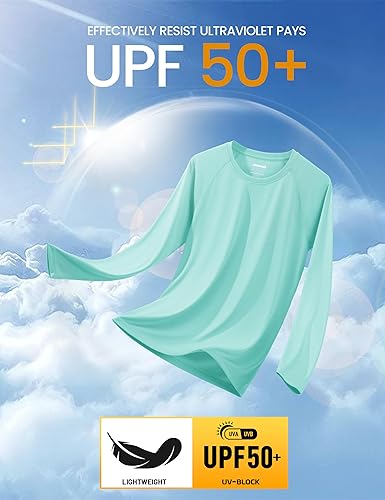 Miniatura 3 de MAGCOMSEN - Camisas de manga larga para hombres UPF 50+ Protección UV contra el sol, camisas atléticas para senderismo, correr, entrenamiento,