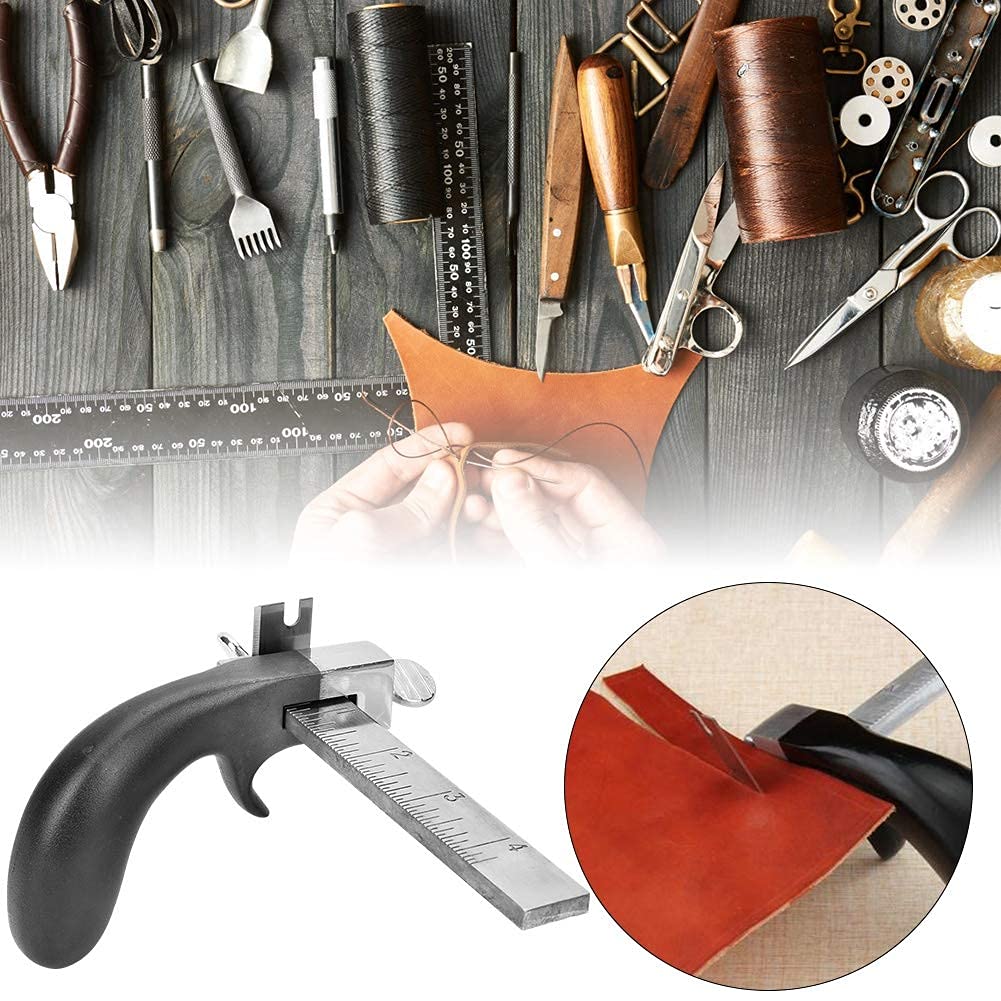 Taglierina Per Cinturini In Pelle – Strumento Manuale Con 3 Lame E Punteruolo, Larghezza 52 Mm