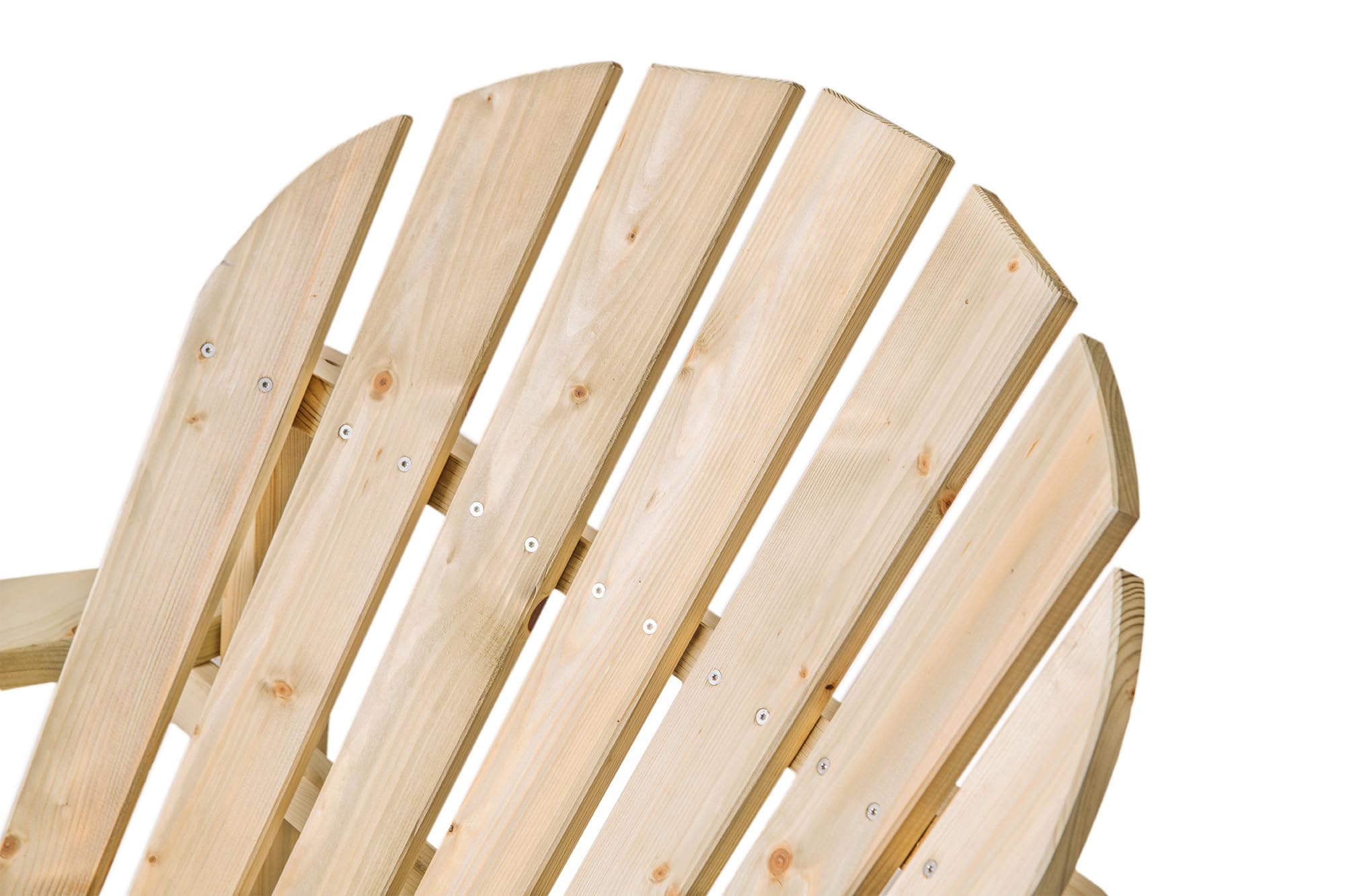 AMATA Silla Adirondack individual para exteriores, colección UNGURS, silla de madera resistente a la intemperie para patio, patio trasero y hogueras de jardín, ergonómica y duradera, diseño atemporal