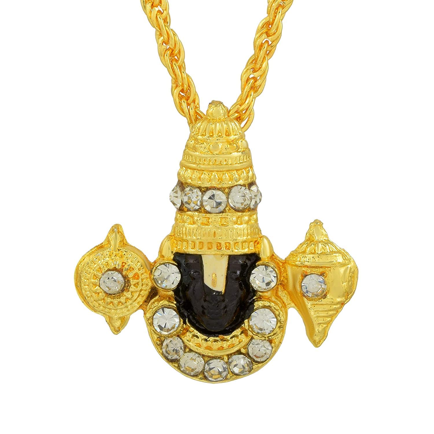 See full amazon price history chart for Zumrut� Handcrafted Cubic Zirconia Embellished Tirupati Balaji/Balaji Venkateswara Religious Faith Pendant Necklace With Heavy Chain Necklace for Men/Women Zumrut� Handcrafted Cubic Zirconia Embellished Tirupati Balaji/Balaji Venkateswara Religious Faith Pendant Necklace With Heavy Chain Necklace for Men/Women (B09JN3ZSKJ) Amazon Price History, Amazon Price Tracker