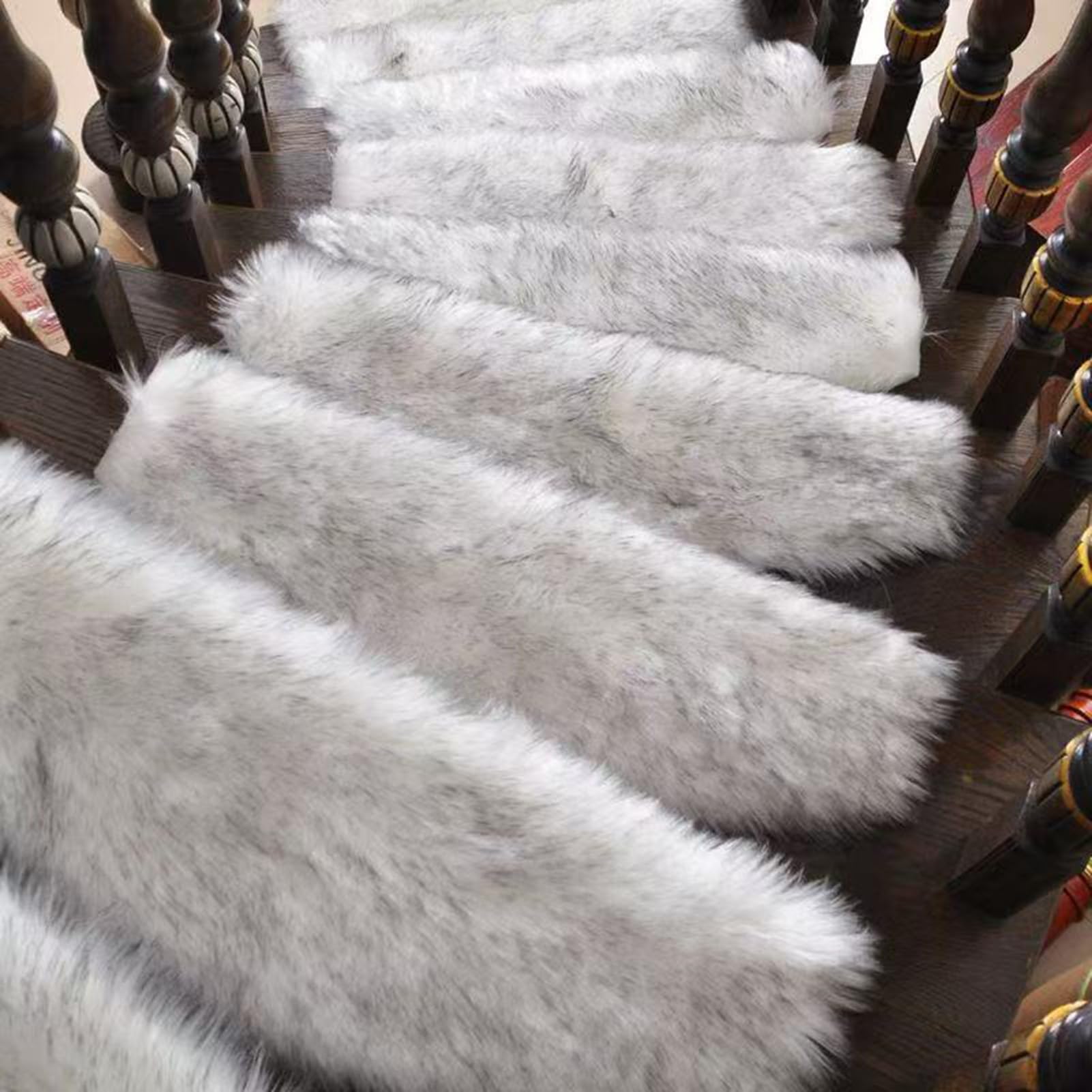 Tapis de marche escalier antidérapant en peluche pour protéger les pas des enfants et animaux