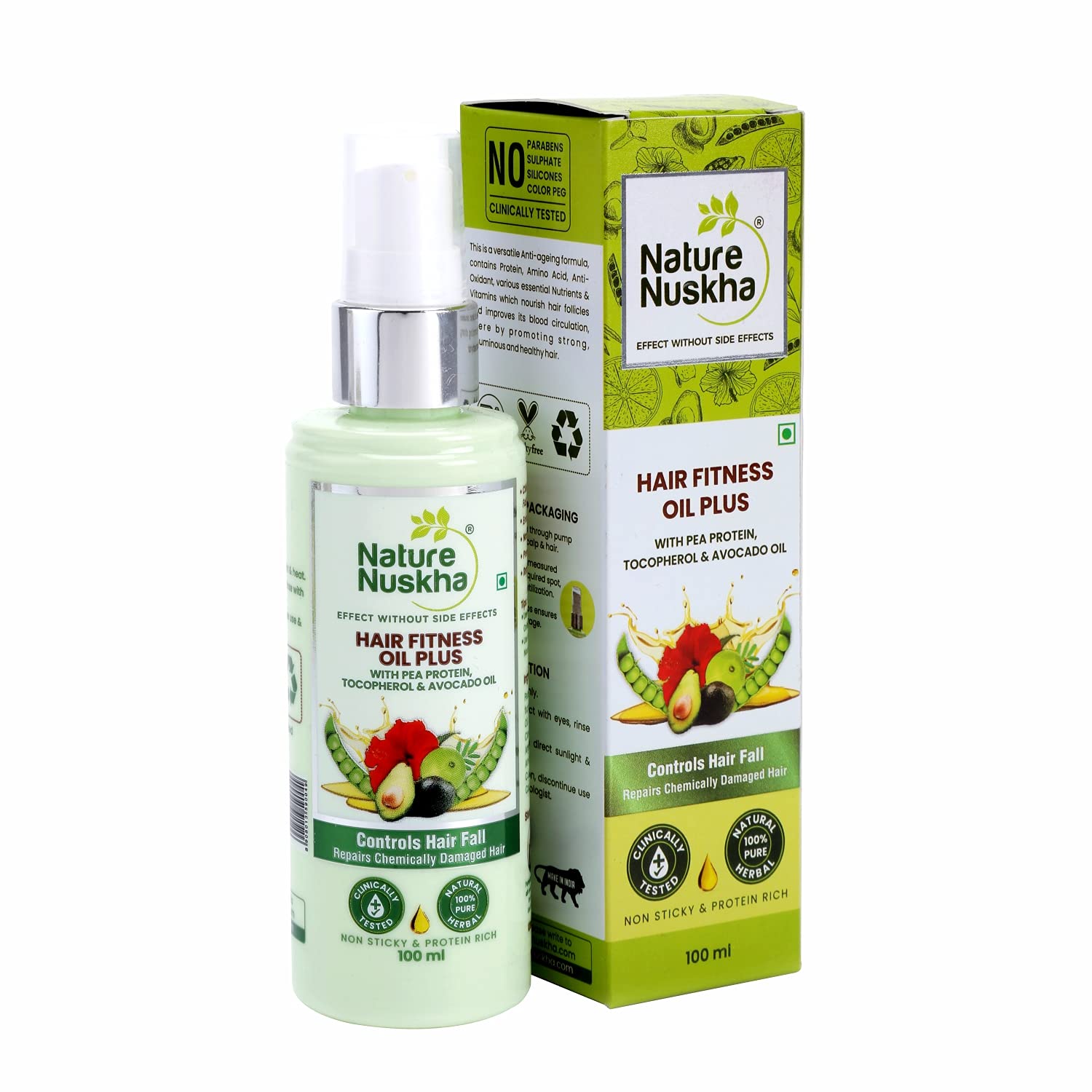 Oil Plus Protein Rich Hair Oil with 13 Oils, Vitamin E, Iron and Zinc | Clinically Tested for Hair Fall Control, Hair Growth and Dandruff-Non-Sticky Oil for Men & Women-100ml