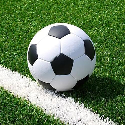 Miniatura 4 de Balón de fútbol de tamaño 5, clásico, blanco, negro, más grueso, pelota de fútbol de piel sintética, juguetes deportivos para jóvenes, liga, juego,