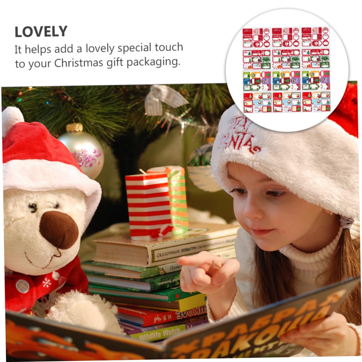 SHINEOFI 36fogli Etichette Adesive Natalizie Per Stickers Festivi Per Confezioni e Decorazioni Per Biglietti e Scatole