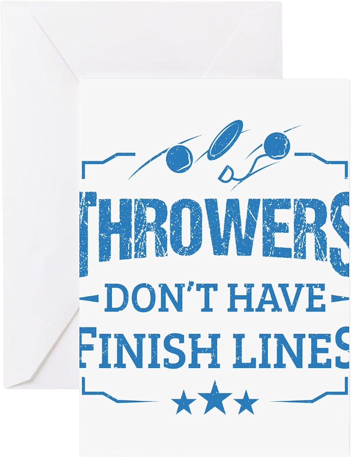 CafePress Funny Discus Throwers Don'T Hav Greeting Cards Greeting Card (20-pack), Note Card with Blank Inside, Birthday Card Glossy