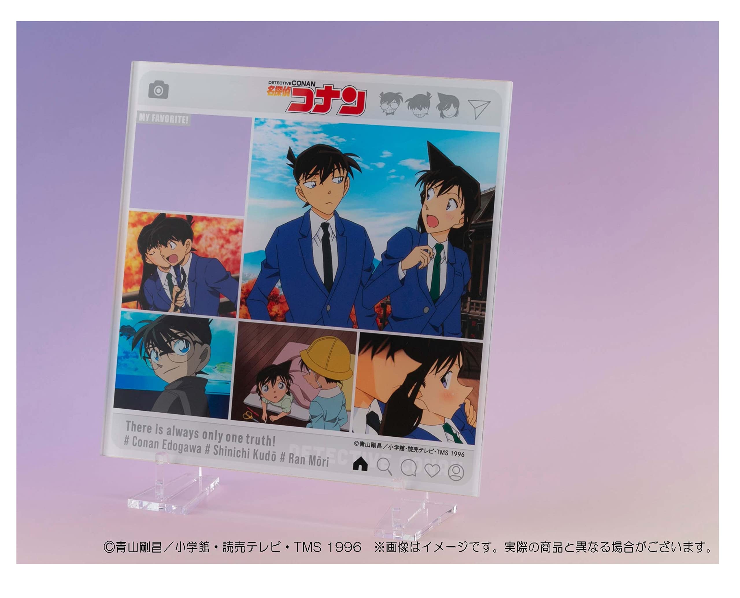 名探偵コナン 公式アプリ 推しキャラ カードスタンド 工藤新一 毛利蘭 新一＆蘭 アクセサリースタンド [名探偵コナン] | 公式