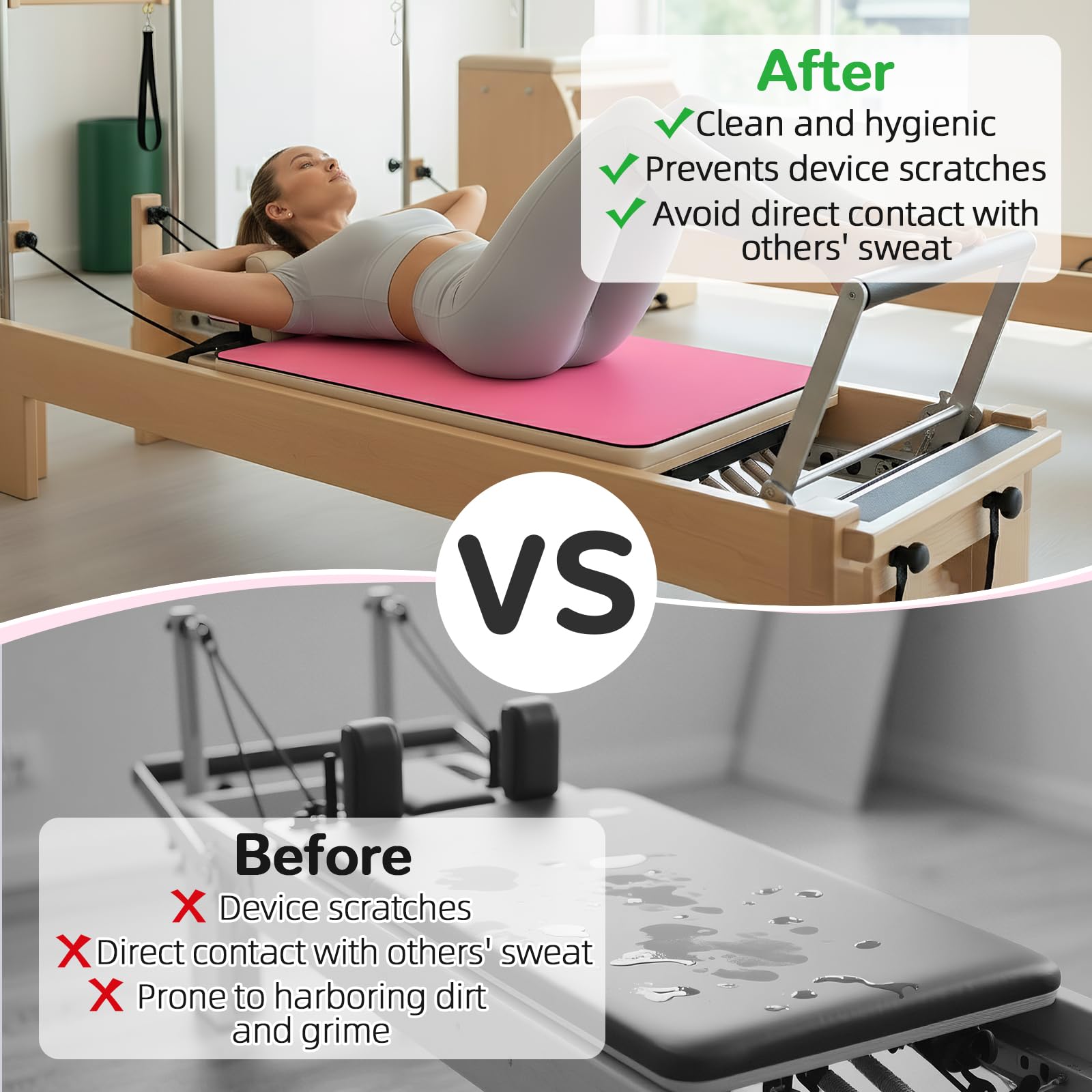 Pilates Reformer Mat Cover - Non-Slip -6 Pilates Reformer Mat Cover - Non-Slip -6