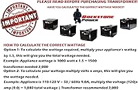 Vista 6 de Transformador convertidor de voltaje de 1000 vatios - Convertidor de energía de alta resistencia de 110 V/120 V/220 V/240 V - Protección