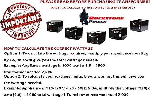 Miniatura 6 de Transformador convertidor de voltaje de 1000 vatios - Convertidor de energía de alta resistencia de 110 V120 V220 V240 V - Protección del disyuntor