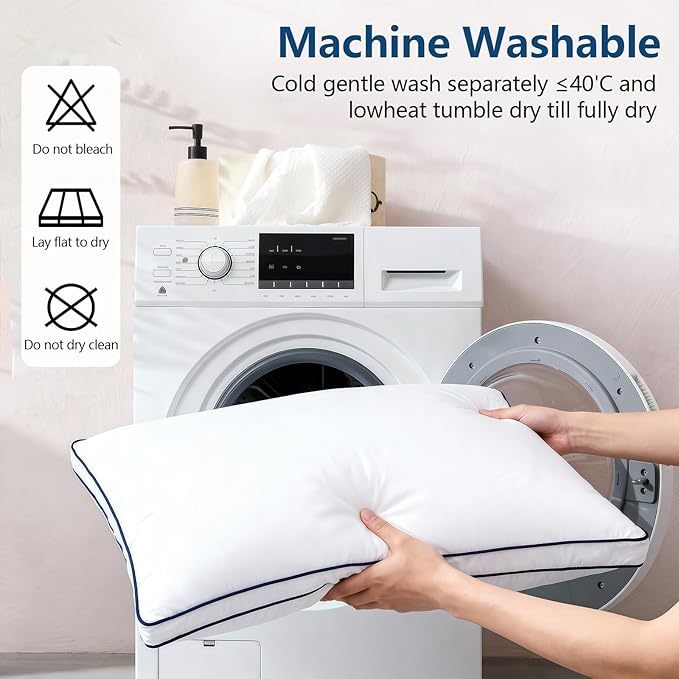 Set 2 Almohadas Alternativa a Plumas Ajustable 76x51x23 cm miniatura 9