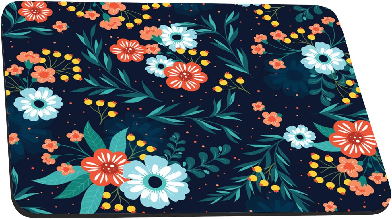 BANNER BUZZ MAKE IT VISIBLE Rectangle Mouse Pad, Floral Flowers Gaming Mousepads, Non-Slip Rubber Base Desk Mouse Pad for Computer, Laptop, PC, Home Office - 220X180