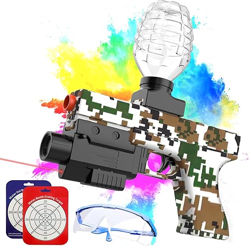 Pistola eléctrica de gel  Pistola Orby automática de alta velocidad con tolva de carga superior, splat gun de fuego rápido para adolescentes y