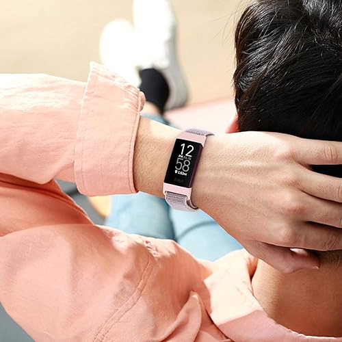 Miniatura 13 de Correas de nailon para reloj, compatibles con Fitbit Charge 4, Charge 3, Edición especial, correa de repuesto suave, deportiva, transpirable