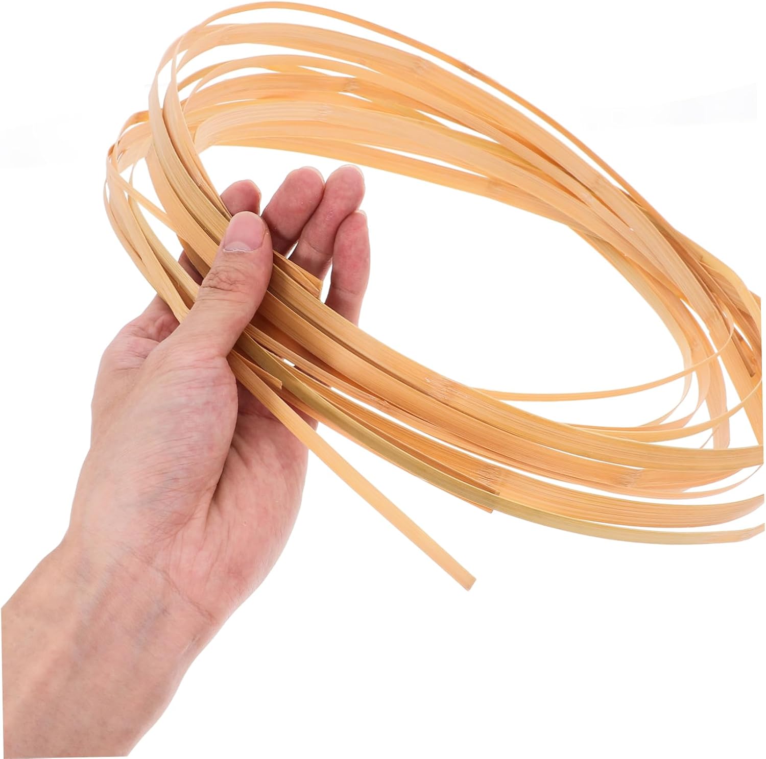 Gadpiparty 4rolls Natural Wood Strips for Basket Weaving Chair Cane Material Widths for Floral Arrangements and Wedding Decorations