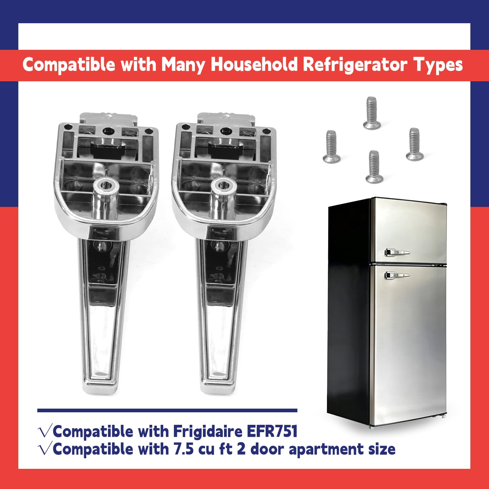 2Pcs EFR751 Maniglia per porta frigorifero/congelatore