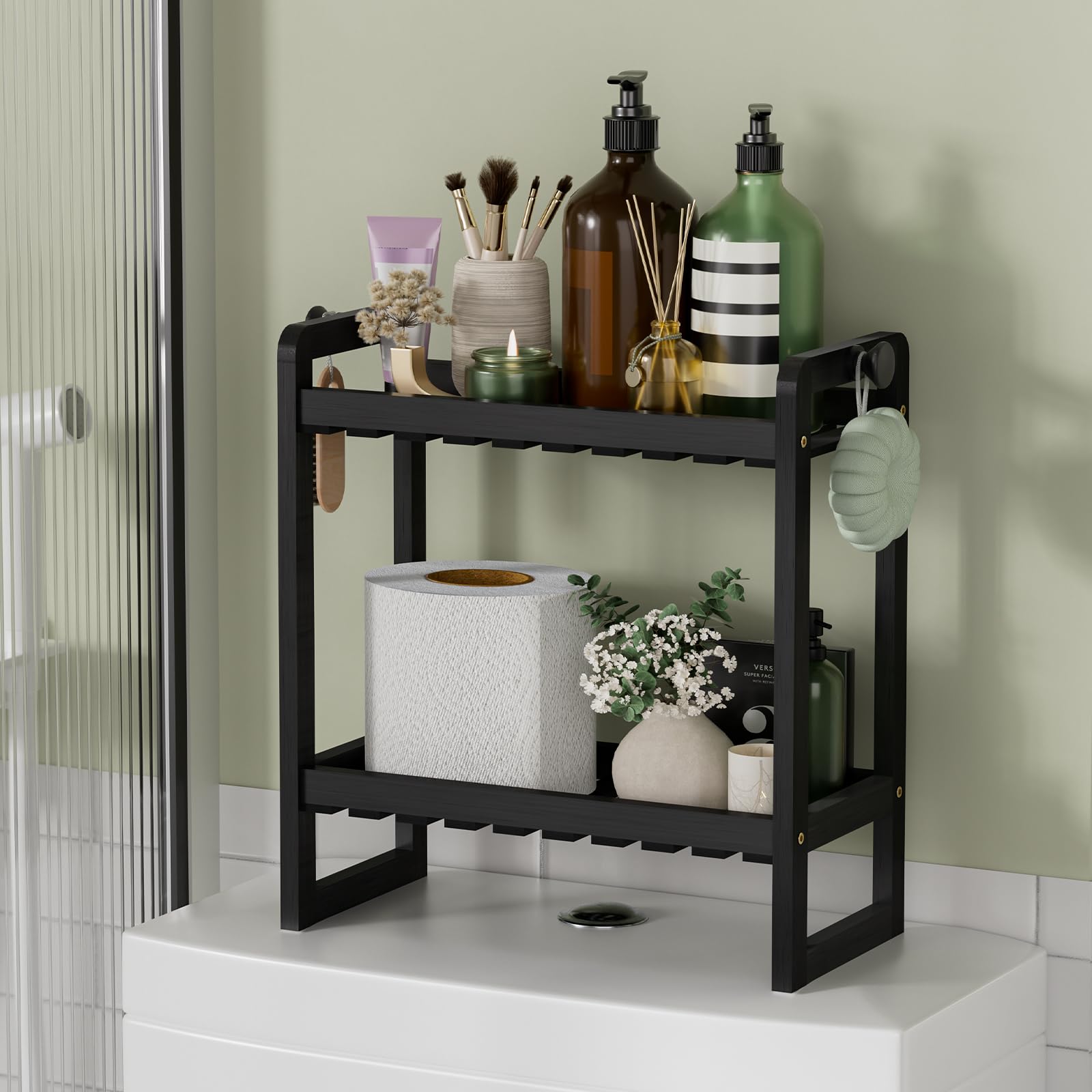 AmazerBath Bamboo Over The Toilet Storage Shelf - bathroom furniture | Mubboo