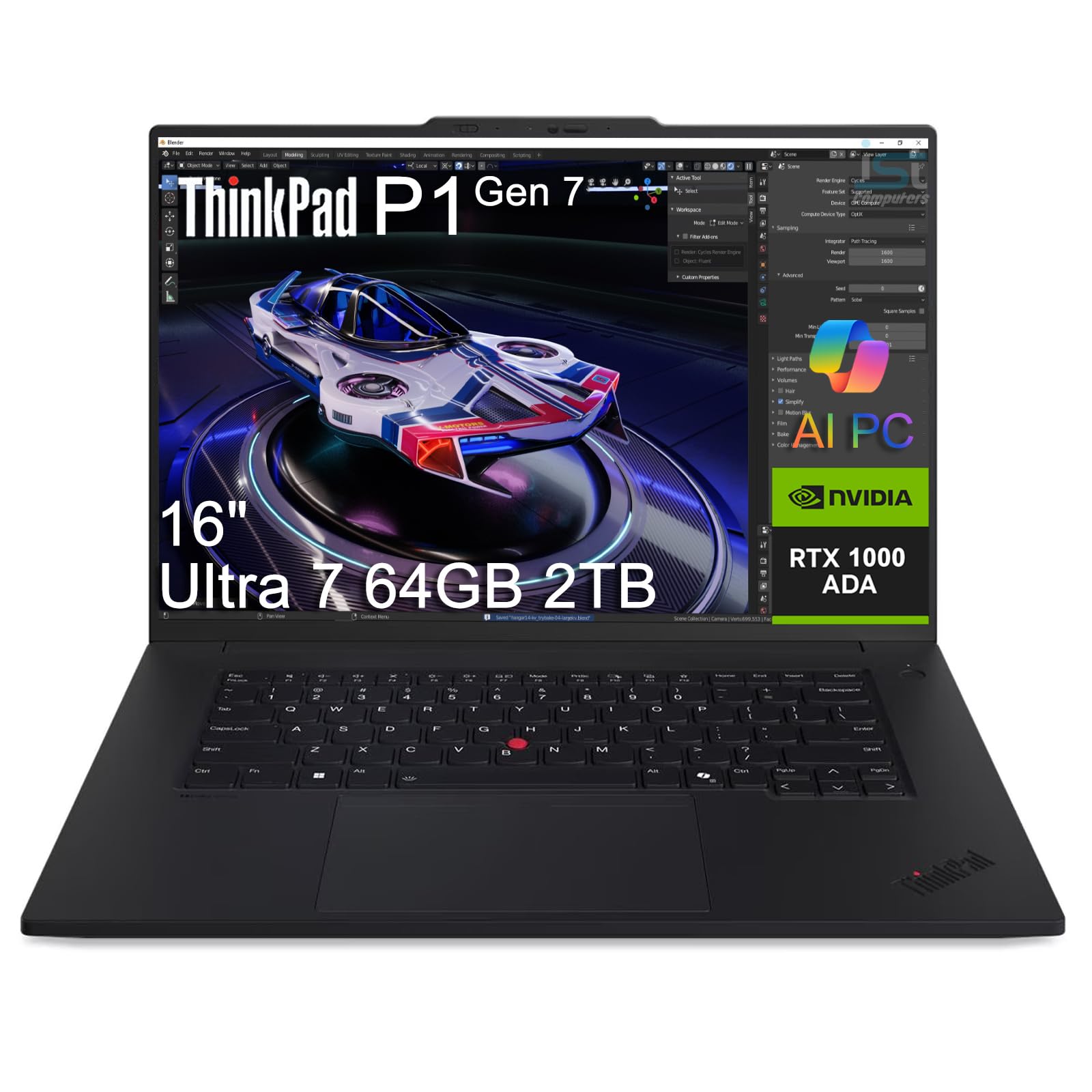 Amazon.com: Lenovo ThinkPad P1 Gen 7 AI portátil con estación de