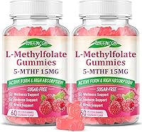 Vista 9 de Gomitas de L-metilfolato de 15 mg, suplemento de metilfolato, suplemento de 5-MTHF - Activo 5-MTHF - Apoya el bienestar general, vegano, sabor a