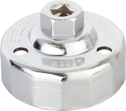 Steelman 64mm x 14 Flute Oil Filter Cap Wrench, 3-8 inch Drive, Low-Profile Design for Confined Space